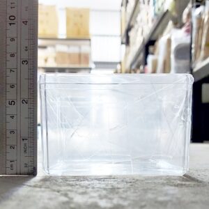 กล่องพลาสติกใสพร้อมฝา 9.5 x 9.5 x 6cm