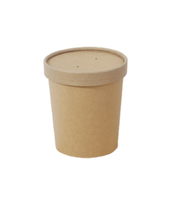 BeeBox ถ้วยกระดาษทรงสูง คราฟ 26oz (25set)