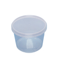 กล่องอาหารกลม ใส ฝาล็อค 600ml (25set)