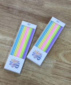 Pastel Candle เทียนวันเกิดแบบยาว 15cm (10แท่ง)