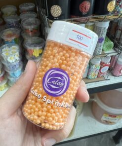 เม็ดน้ำตาล สีส้ม 2mm (85g)