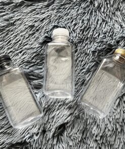ขวด PET พลาสติกใส เหลี่ยมคอสั้น (200ml)