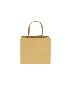 Boxjourney ถุงกระดาษน้ำตาล หูเกลียว 18x9.5x15.5cm (50pcs)
