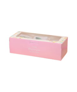 Boxjourney กล่องใส่พายสับปะรด ลายพริตตี้ไลฟ์ 8x18x5.5cm (50pcs)