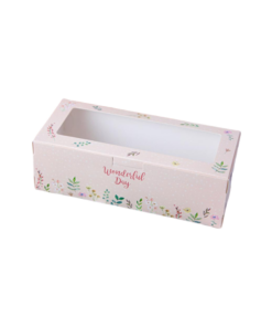 Boxjourney กล่องใส่พายสับปะรด ลาย วันเดอร์ฟูล เดย์ 8x18x5.5cm (50pcs)