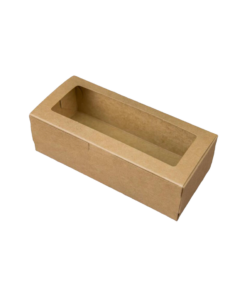 Boxjourney กล่องใส่พายสับปะรด คราฟท์ 8x18x5.5cm (50pcs)