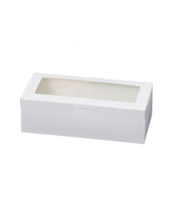 Boxjourney กล่องใส่พายสับปะรด ขาว 8x18x5.5cm (50pcs)