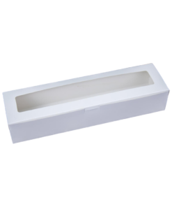 Boxjourney กล่องใส่พายสับปะรด ขาว 8x24x5.5cm (50pcs)