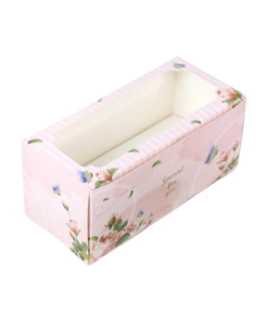 Boxjourney กล่องแยมโรล พร้อมฐาน ลายพิงค์โรส 22 ซม. (20pcs)