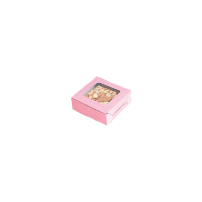 Good Box Pack กล่องบราวนี่ 1 ชิ้น พิงค์โรส (20pcs) - Cake Box Mart and ...
