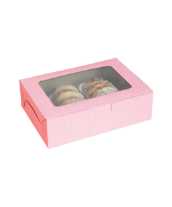 Good Box Pack กล่องขนมผืนผ้า พิงค์โรส (10pcs)