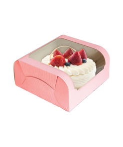 Good Box Pack กล่องเค้ก 1/2 ปอนด์ พิงค์โรส (10pcs)