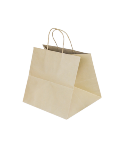 Boxjourney ถุงกระดาษน้ำตาลหูเกลียว ใส่กล่องเค้ก 2 ปอนด์ (10pcs)