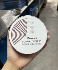 Bukuwa Cookie Cutters 12 Round Stainless Steel