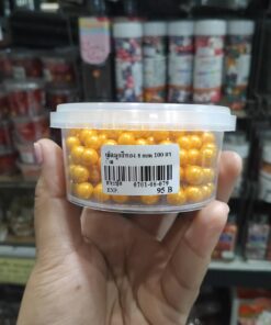 เม็ดมุกสีทอง 8mm 100g