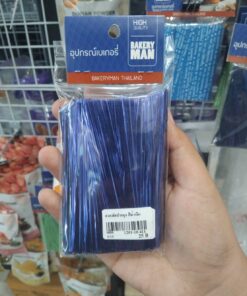 ลวดมัดปากถุง สีน้ำเงิน