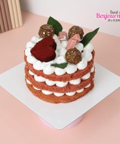 ฐานรองเค้ก 1 ปอนด์-ขาวแบบเงา-ขอบมน