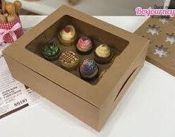 กล่องคัพเค้ก 12 ชิ้น--คราฟ
